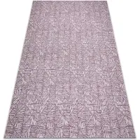Rugsx Tapis COLOR 47373260 SISAL lignes, triangles, chevrons violet / beige 80x150 cm
