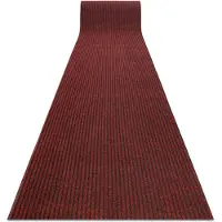Rugsx Paillasson antidérapant pour les mètres courants 80 cm GIN 3086 Liverpool extérieur, intérieur, sur caoutchouc - rouge 80x350 cm