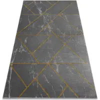 Rugsx Tapis EMERALD exclusif 1012 glamour, élégant géométrique, marbre gris / or 180x270 cm