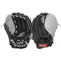Rawlings | Gant de baseball SURE CATCH pour T-Ball et pour jeunes | Lancer main droite | 10,5" | Noir/Gris