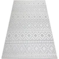 Rugsx Tapis Structural SOLE D3851 Boho, diamants - tissé à plat beige 80x250 cm