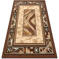 Rugsx BCF Tapis Morad OPAL cadre, classique - beige 80x150 cm