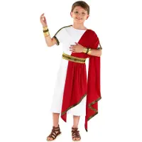 Morph Costume Romain Enfants Costume Toge Grecque Enfants Dieu Grec Garons Empereur Costumes d'Halloween pour Garons S