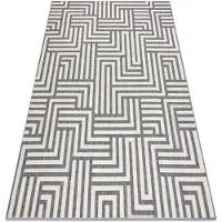 Rugsx Tapis SPRING 20421332 labyrinthe, à cordes, à boucles - sahne / gris 140x200 cm
