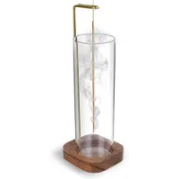 Torribaly Porte-encens avec récupérateur de cendres en verre amovible Me