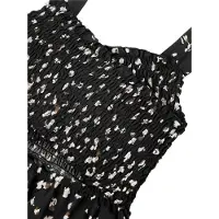 Jojomino Robe d'été décontractée à col en V noire XL