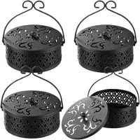 Torribaly Lot de 4 porte-bobines anti-moustiques ronds et portables en métal