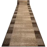 Rugsx Tapis de couloir KARMEL Etna cadre, sable noix 80cm 80x600 cm