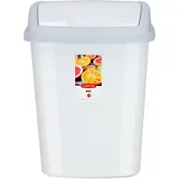 Curver Poubelle Inclinable Dominik 25l Blanc À Points 182981