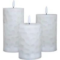 Torribaly Bougies électriques à LED blanches chaudes sans flamme, mèche mobile et scintillante