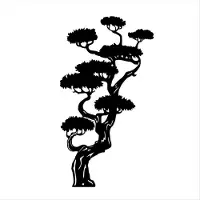 Torribaly Décoration murale en métal, panneaux décoratifs classiques noirs en forme d'arbre pour toute pièce.