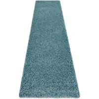 Rugsx Tapis, le tapis de couloir SOFFI shaggy 5cm bleu - pour la cuisine, l'antichambre, le couloir 80x250 cm