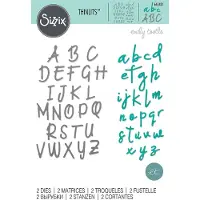 SIZZIX Outils de découpe - - Thinlits Alphabet - 2 pcs - Découpe précise - Scrapbooking