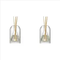 Semoic Lot de 2 flacons diffuseurs de rangement pour aromathérapie, flacons en verre modernes essentiels