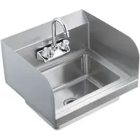DUOKU Évier Commercial - - HS-17 - 17x12,8 Pouces - Acier Inoxydable - 1 Bac