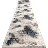 Rugsx TAPIS DE COULOIR antidérapant PATCHWORK vintage la gomme beige 80 cm 80x610 cm