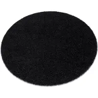 Rugsx Tapis SOFFI Cercle shaggy 5cm noir cercle 80 cm