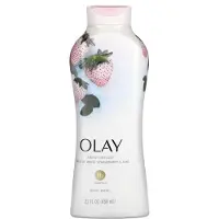 Olay , Gel Douche Fresh Outlast, Fraise Blanche & Menthe, 22 fl oz (650 ml)