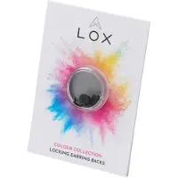 Bijoux Pierres et Minéraux. Fermoir sécurisé Boucles d'oreille hypoallergénique LOX. Couleur Noir. 2 paires.