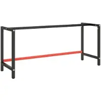 StarTech.com Établi de travail sur structure métallique - Cadre de table - 180 x 57 x 79 cm - Acier inoxydable - Noir