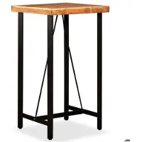 Helloshop26 Table haute mange debout bar bistrot bois massif de sesham 107 cm 0902092