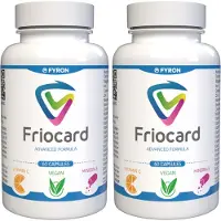 Fyron Group B.V. Friocard - 120 gélules (2x60) hautement dosées - Recette originale suisse - Végétaliennes et végétales, avec vitamines et minéraux - Lot de 2