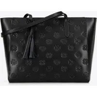 WITTCHEN Sac en cuir pour femme avec motif noir et argent caractéristique en cuir naturel