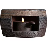 SEM Chauffe-théière japonais en céramique grossière, fait à la main, style rétro B