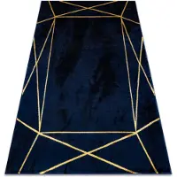 Rugsx Tapis EMERALD exclusif 1022 glamour, élégant géométrique blu scuro / or 180x270 cm
