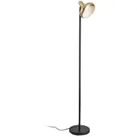 Helloshop26 Lampadaire - - Namsos - Design intemporel - Douille E27 - 156 cm noir/or
