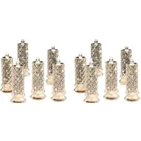 Wella Bougies LED Sans Flamme Rose Shadow, 12 Pièces Bougies Romantiques à Piles Bougies Piliers à LED pour la Saint-Valentin