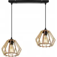 Light11 HOME Suspension moderne en bois avec éclairage LED
