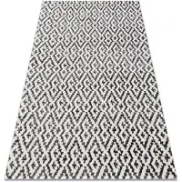 Rugsx Tapis moderne MUNDO E0621 géométrique extérieur beige / noir 120x170 cm