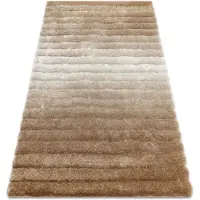 Rugsx Tapis moderne FLIM 007-B2 shaggy, Rayures - Structural beige 120x160 cm
