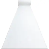 Rugsx TAPIS DE COULOIR ANTIDÉRAPANT RUMBA 1950 Mariage couleur unique blanc 70cm 70x450 cm