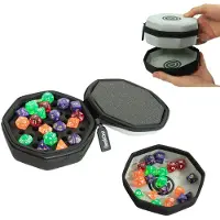 GeekOn Case de des rembdree de protection et plateau en feu en feutre integre pour les jeux de societe Jeux de table et RPGS - detient et protege