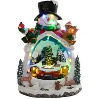 MUVOE Village de Noël HOMCOM Cette ville miniature festive est dotée de lumières LED, créant un décor hivernal féérique et coloré.