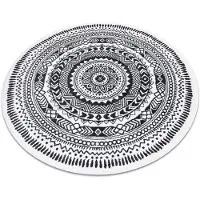 Rugsx Tapis FUN Napkin, serviette de table cercle - gris cercle 120 cm