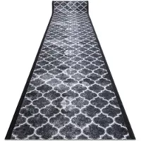 Rugsx TAPIS DE COULOIR antidérapant CLOVER gris 67 cm 67x500 cm
