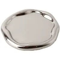Semoic Plateau de Style Ins Plateau de Rangement de Bijoux Plateau de Rangement en CéRamique de Luxe LéGer Plateau de Collation Ornements DéCoratifs