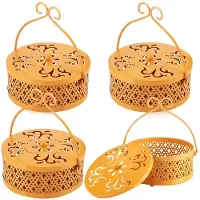 Torribaly Lot de 4 porte-bobines anti-moustiques ronds et portables en métal