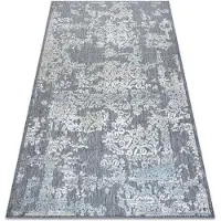 Rugsx Tapis Structural SOLE D3812 Ornement - tissé à plat gris / beige 140x190 cm