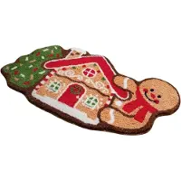 Exogio Maison en pain d'épice de Noël Tapis de sol cartoon A