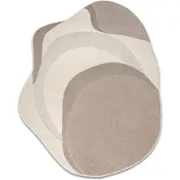 Rugsx Tapis crème / beige DUNE 8085 SHAPE – Abstraction, structure, forme irrégulière 160x220 cm