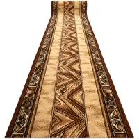 Rugsx TAPIS DE COULOIR BCF OPAL beige 90 cm 90x420 cm