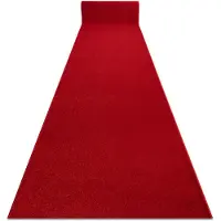 Rugsx Tapis de couloir KARMEL plaine carmin / rouge 140 cm 140x310 cm