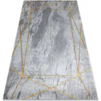 Rugsx Tapis EMERALD exclusif 1022 glamour, élégant géométrique, marbre gris / or 160x220 cm