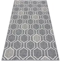 Rugsx Tapis SPRING 20404332 Hexagone, à cordes, à boucles - gris 200x290 cm