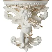 Typecat Corbeau de jardin, décoration de la maison, étagère de salon, suspension murale, pot de fleurs, art stéréoscopique, statue en forme d'ange A