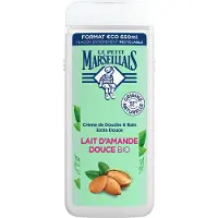 Le Petit Marseillais Extra Gentle Bath & Shower Cream Organic Sweet Almond Milk 650ml
